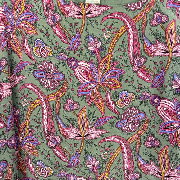 Vintage Casual Corner Annex Dress 100% Silk Floral Paisley Sheath Boho Size 12 - Picture 13 of 13